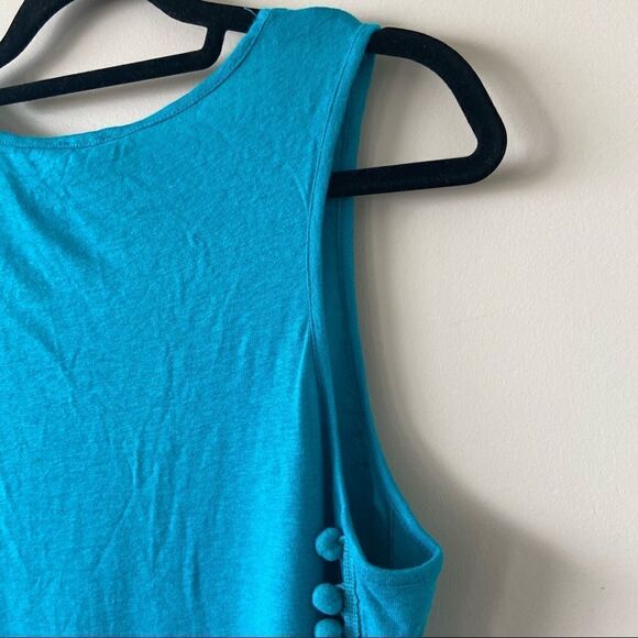 NWT-CUPIO Linen Blend Pom Pom Tank Top (Size:Large) - Picture 7 of 9
